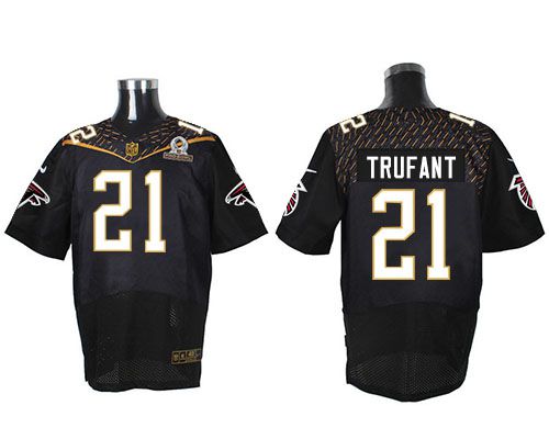 Nike Falcons #21 Desmond Trufant Black 2016 Pro Bowl Men's Stitched NFL Elite Jersey - Click Image to Close